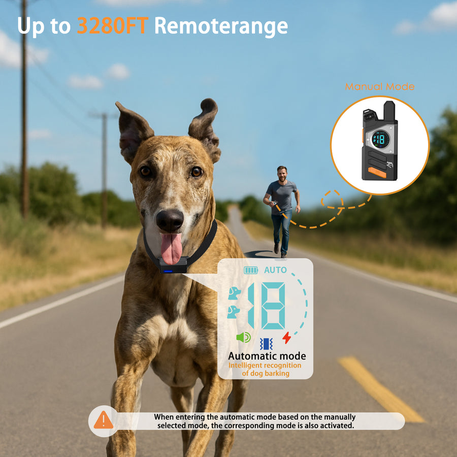 X07 Dog Training Collar — 3 Modes, 3280FT Range, IP66 Waterproof
