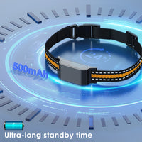 C9 GPS collar on a circular platform with 500mAh and 24 hour ultra-long standby graphics on a blue background.