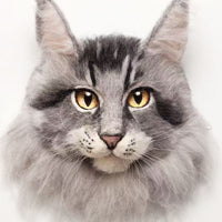 Maine Coon Cat felt head
