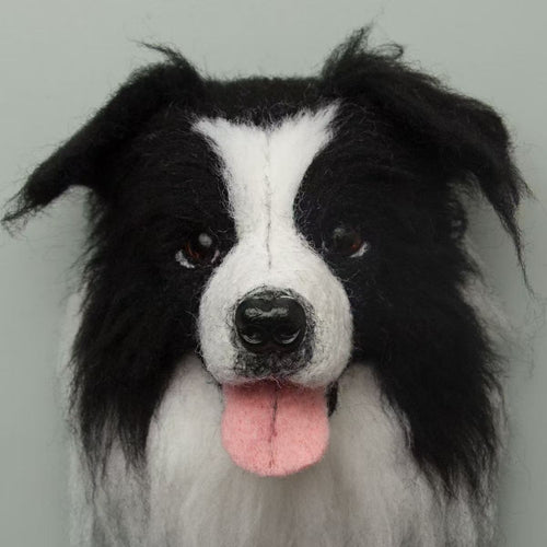 Border Collie Needle Felting Tutorial — Realistic Dog Head - digital download cover