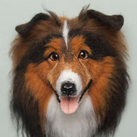 Rough Collie (Scottish Collie / Lassie) felt head