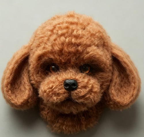 Apricot Poodle Needle Felting Tutorial — Realistic Cat Head - digital download cover