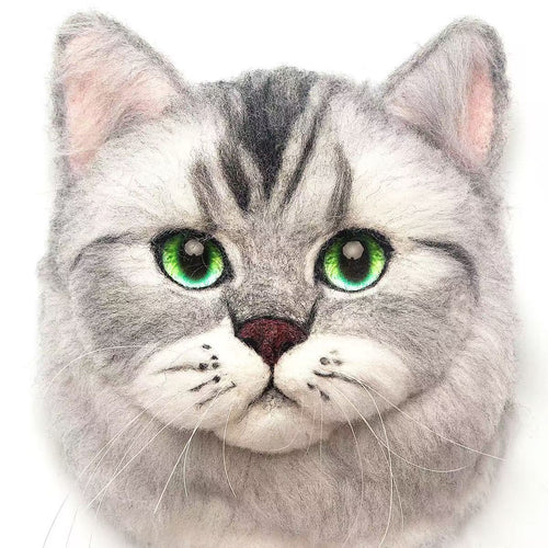Ragdoll Cat Needle Felting Tutorial — Realistic Cat Head - digital download cover