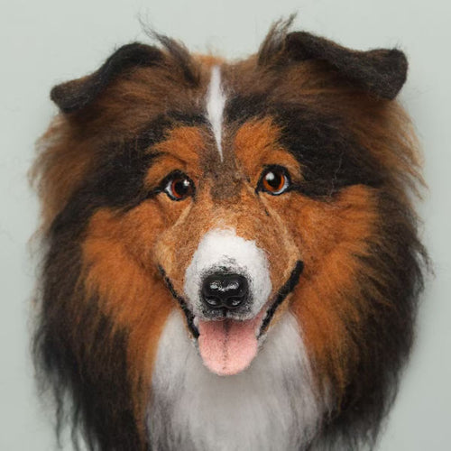 Rough Collie Needle Felting Tutorial — Realistic Dog Head - digital download cover