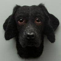 Black Labrador Retriever felt head