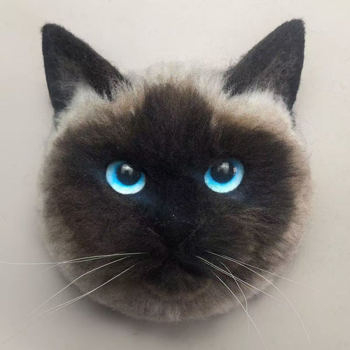 Siamese Cat Needle Felting Tutorial — Realistic Cat Head - digital download cover