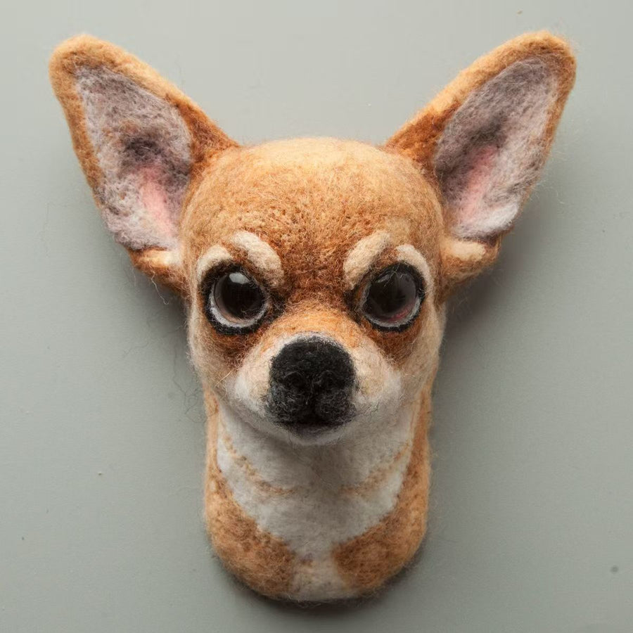 Chihuahua Needle Felting Tutorial — Realistic Dog Head - digital download cover