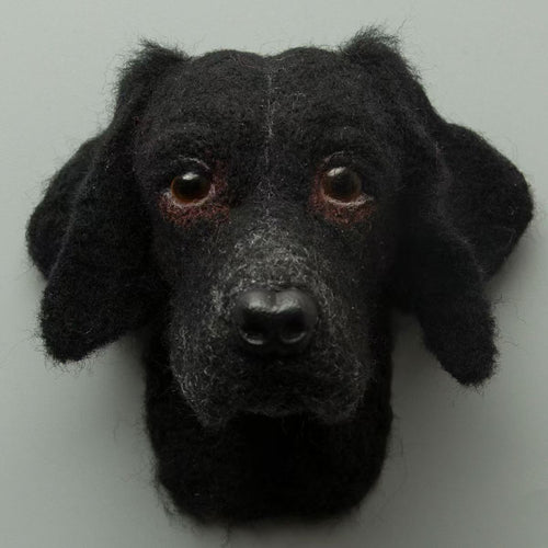 Black Labrador Retriever Needle Felting Tutorial — Realistic Dog Head - digital download cover
