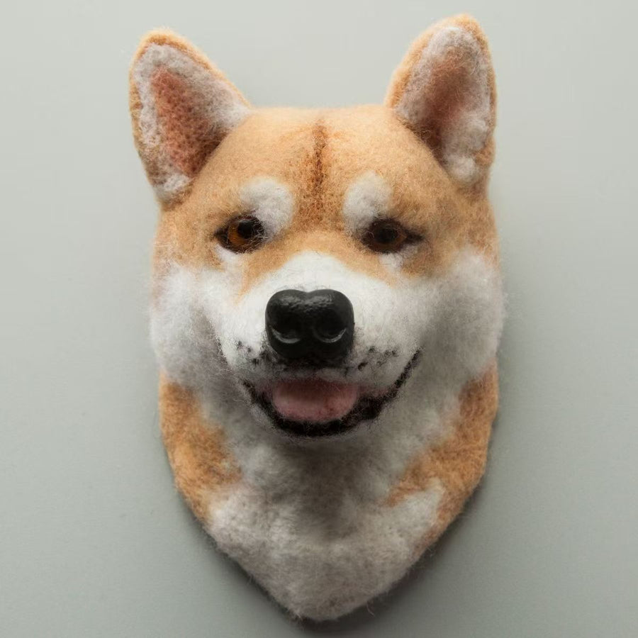 Shiba Inu Needle Felting Tutorial — Realistic Dog Head - digital download cover