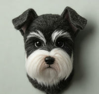 Miniature Schnauzer felt head