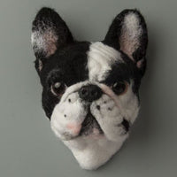 French Bulldog felt head