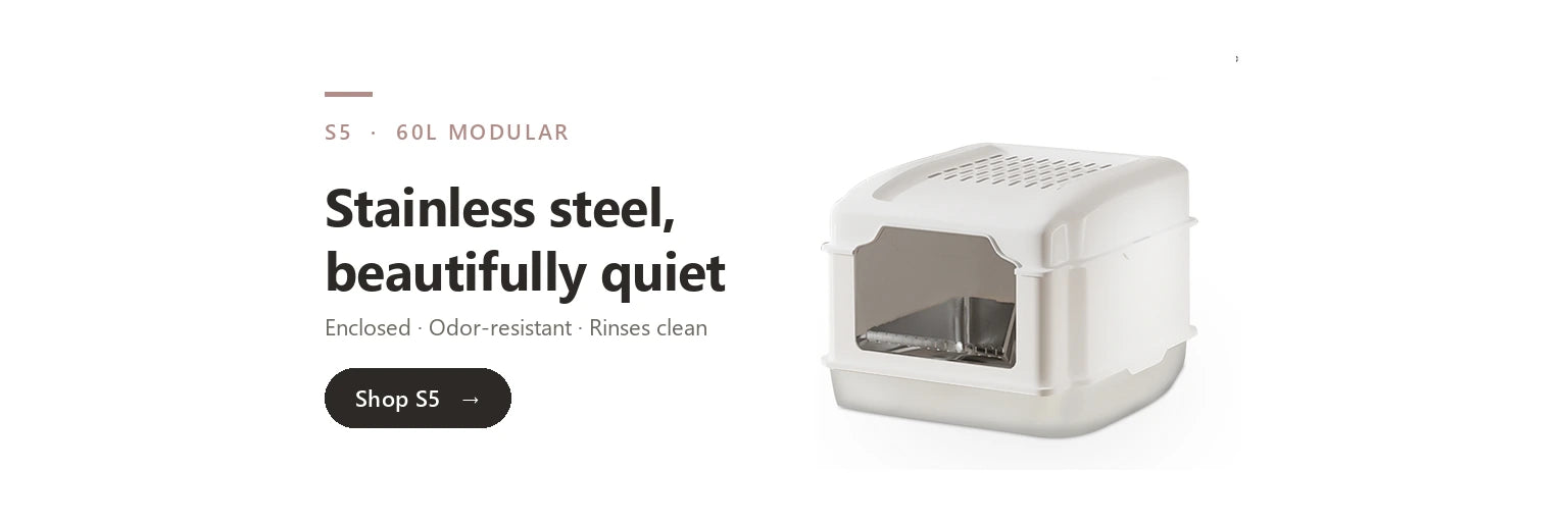 S5 Stainless Steel Cat Litter Box