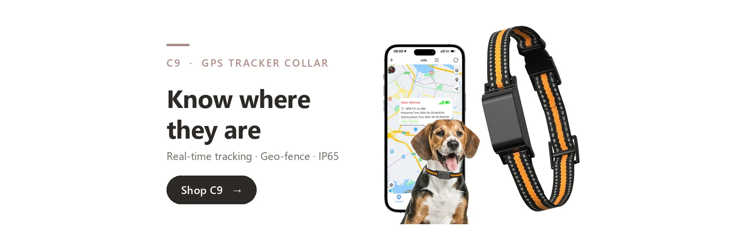 C9 Pet GPS Tracker Collar